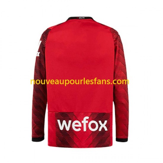 Maillot AC Milan Homme Tenue Domicile 2023-2024 Manche Longue
