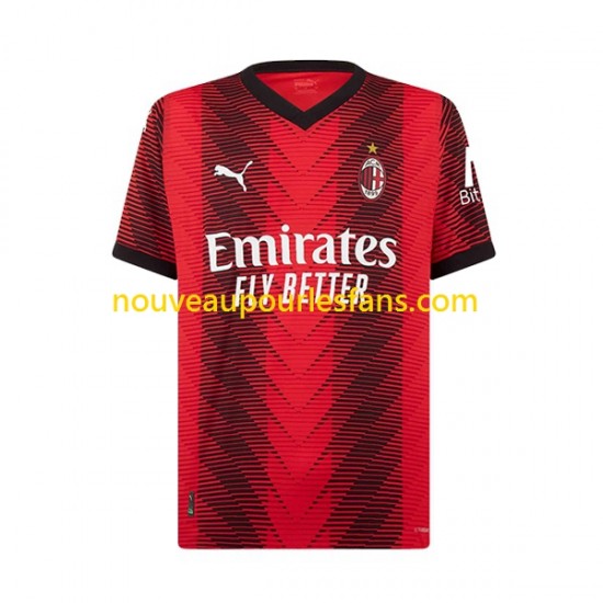 Maillot AC Milan Homme Tenue Domicile 2023-2024 Manche Courte