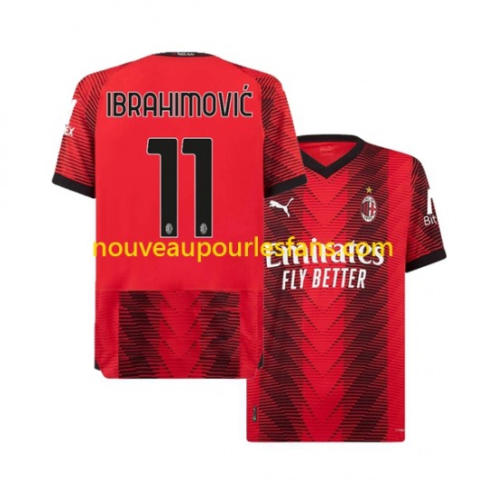 Maillot AC Milan Ibrahimović 11 Homme Tenue Domicile 2023-2024 Manche Courte