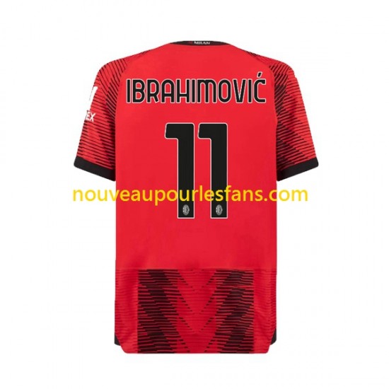 Maillot AC Milan Ibrahimović 11 Homme Tenue Domicile 2023-2024 Manche Courte