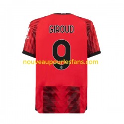 Maillot AC Milan Olivier Giroud 9 Homme Tenue Domicile 2023-2024 Manche Courte