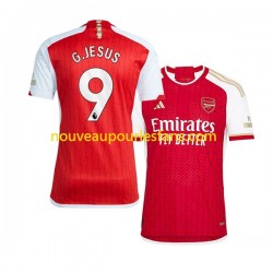 Maillot Arsenal Gabriel Jesus 9 Homme Tenue Domicile 2023-2024 Manche Courte