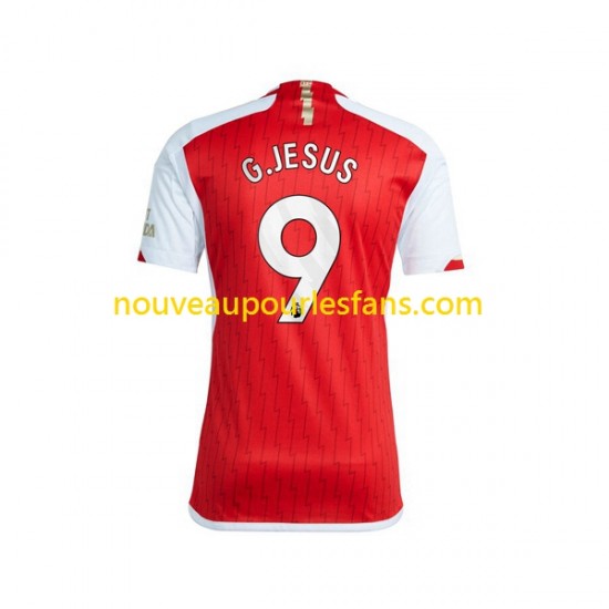 Maillot Arsenal Gabriel Jesus 9 Homme Tenue Domicile 2023-2024 Manche Courte