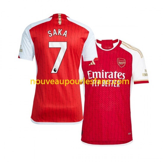 Maillot Arsenal Saka 7 Homme Tenue Domicile 2023-2024 Manche Courte