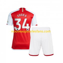 Maillot Arsenal Xhaka 34 Enfant Tenue Domicile 2023-2024 Manche Courte