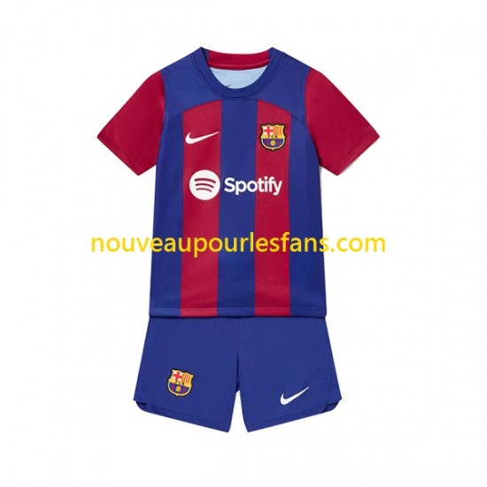 Maillot FC Barcelone Enfant Tenue Domicile 2023-2024 Manche Courte