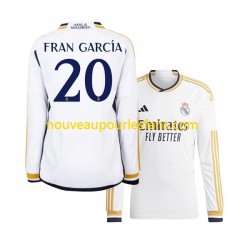 Maillot Real Madrid Fran Garcia 20 Homme Tenue Domicile 2023-2024 Manche Longue