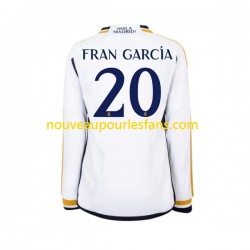 Maillot Real Madrid Fran Garcia 20 Homme Tenue Domicile 2023-2024 Manche Longue