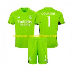 Maillot Real Madrid Thibaut Courtois 1 Gardien Enfant Tenue Domicile 2023-2024 Manche Courte
