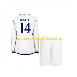 Maillot Real Madrid JOSELU 14 Enfant Tenue Domicile 2023-2024 Manche Longue