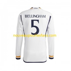 Maillot Real Madrid Jude Bellingham 5 Homme Tenue Domicile 2023-2024 Manche Longue
