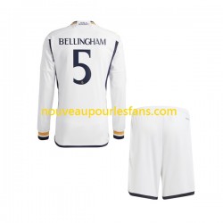 Maillot Real Madrid Jude Bellingham 5 Enfant Tenue Domicile 2023-2024 Manche Longue
