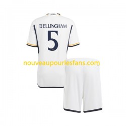 Maillot Real Madrid Jude Bellingham 5 Enfant Tenue Domicile 2023-2024 Manche Courte
