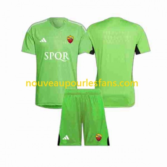 Maillot AS Rome Gardien Enfant Tenue Extérieur 2023-2024 Manche Courte