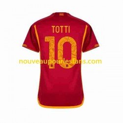 Maillot AS Rome Totti 10 Homme Tenue Domicile 2023-2024 Manche Courte