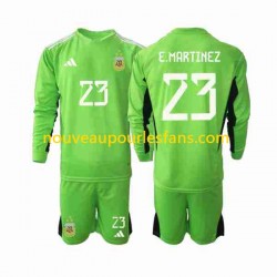 Maillot Argentine Emiliano Martinez 23 Gardien Enfant Tenue Domicile Coupe du Monde 2022 Manche Longue