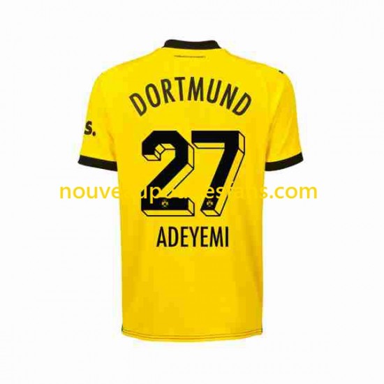 Maillot Borussia Dortmund Karim Adeyemi 27 Homme Tenue Domicile 2023-2024 Manche Courte