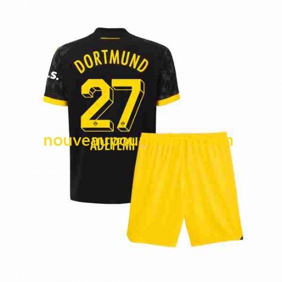Maillot Borussia Dortmund Karim Adeyemi 27 Enfant Tenue Extérieur 2023-2024 Manche Courte