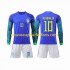 Maillot Brésil Neymar Jr 10 Enfant Tenue Extérieur Coupe du Monde 2022 Manche Longue