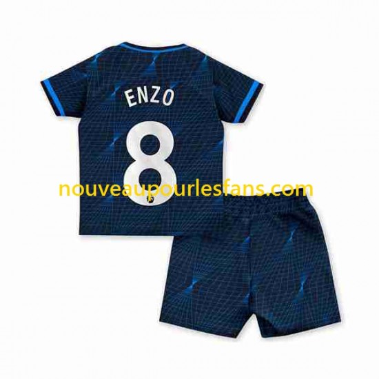 Maillot Chelsea Enzo Fernandez 8 Enfant Tenue Extérieur 2023-2024 Manche Courte