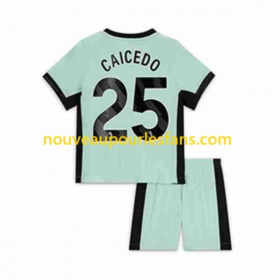Maillot Chelsea Moises Caicedo 25 Enfant Tenue 3ème 2023-2024 Manche Courte