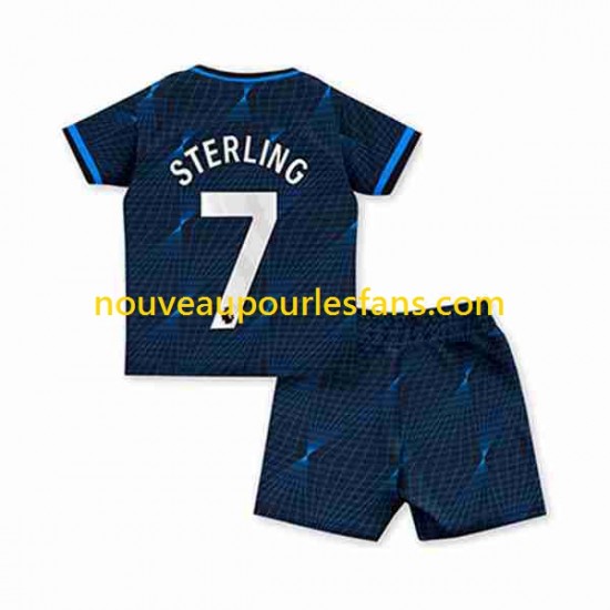 Maillot Chelsea Raheem Sterling 7 Enfant Tenue Extérieur 2023-2024 Manche Courte