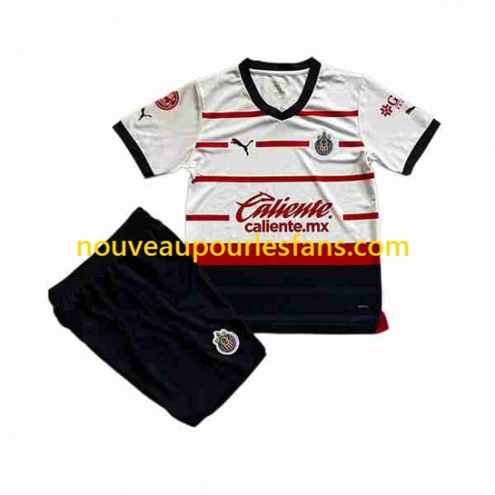 Maillot Deportivo Guadalajara Enfant Tenue Extérieur 2023-2024 Manche Courte