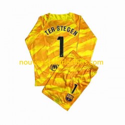Maillot FC Barcelone Ter Stegen 1 Gardien Enfant Tenue 4ème 2023-2024 Manche Longue