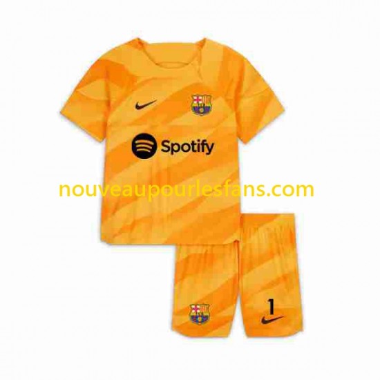 Maillot FC Barcelone Ter Stegen 1 Gardien Enfant Tenue 4ème 2023-2024 Manche Courte