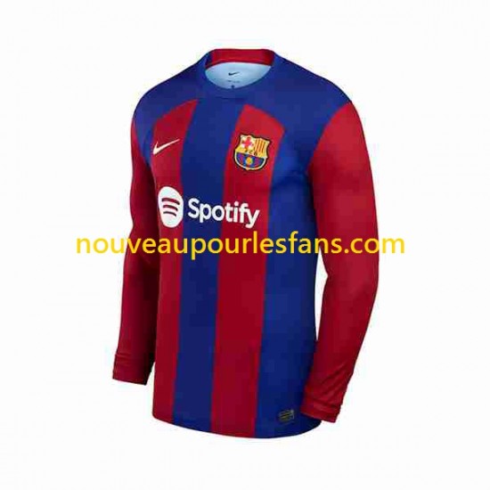 Maillot FC Barcelone Homme Tenue Domicile 2023-2024 Manche Longue