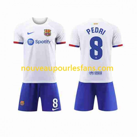 Maillot FC Barcelone Pedri 8 Enfant Tenue Extérieur 2023-2024 Manche Courte