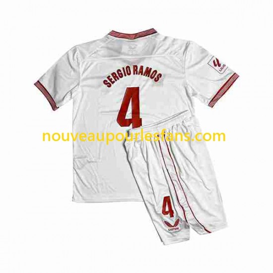 Maillot Séville FC Sergio Ramos 4 Enfant Tenue Domicile 2023-2024 Manche Courte