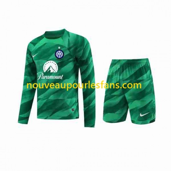 Maillot Inter Milan Gardien Enfant Tenue Extérieur 2023-2024 Manche Longue