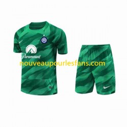 Maillot Inter Milan Gardien Enfant Tenue Extérieur 2023-2024 Manche Courte