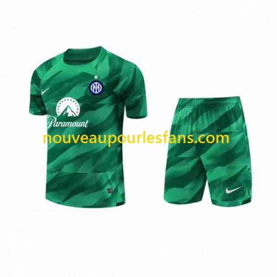Maillot Inter Milan Gardien Enfant Tenue Extérieur 2023-2024 Manche Courte