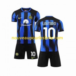 Maillot Inter Milan Lautaro Martinez 10 Enfant Tenue Domicile 2023-2024 Manche Courte