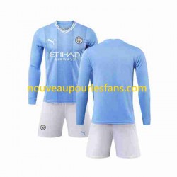 Maillot Manchester City Enfant Tenue Domicile 2023-2024 Manche Longue