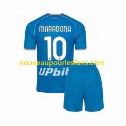 Maillot Naples Maradona 10 Enfant Tenue Domicile 2023-2024 Manche Courte