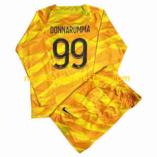 Maillot Paris Saint-Germain DONNARUMMA 99 Gardien Enfant Tenue Extérieur 2023-2024 Manche Longue