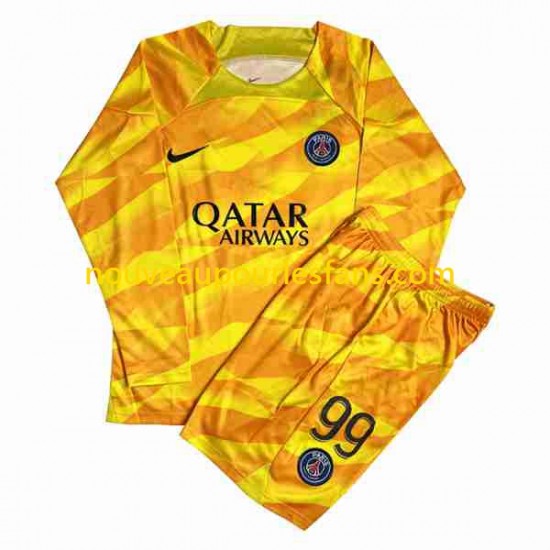 Maillot Paris Saint-Germain DONNARUMMA 99 Gardien Enfant Tenue Extérieur 2023-2024 Manche Longue