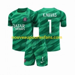 Maillot Paris Saint-Germain K.NAVAS 1 Gardien Enfant Tenue Domicile 2023-2024 Manche Courte