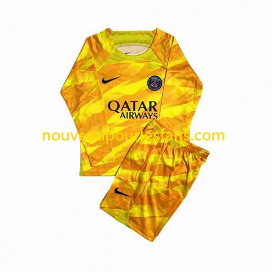 Maillot Paris Saint-Germain Gardien Enfant Tenue Extérieur 2023-2024 Manche Longue