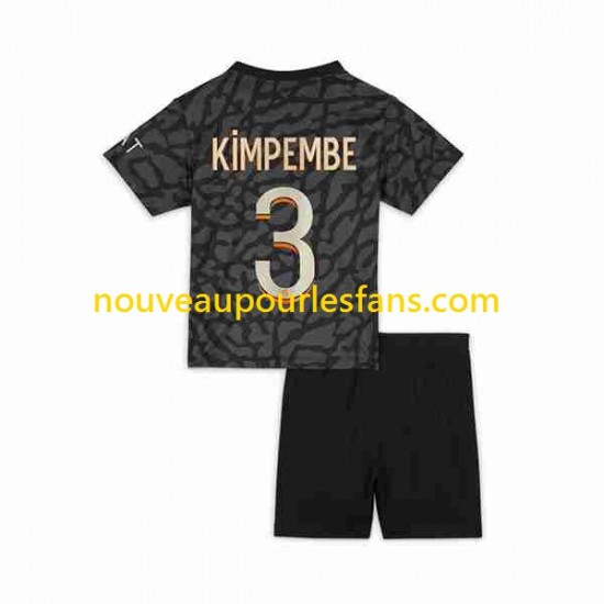 Maillot Paris Saint-Germain Kimpembe 3 Enfant Tenue 3ème 2023-2024 Manche Courte