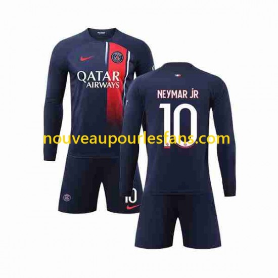 Maillot Paris Saint-Germain Neymar Jr 10 Enfant Tenue Domicile 2023-2024 Manche Longue