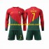 Maillot Portugal Ronaldo 7 Enfant Tenue Domicile Coupe du Monde 2022 Manche Longue