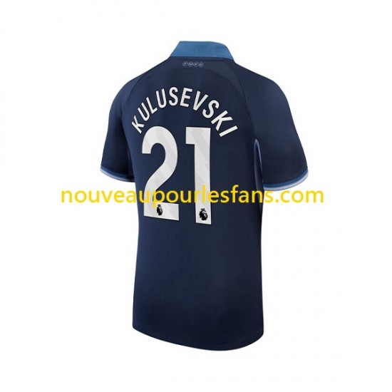Maillot Tottenham Hotspur Kulusevski 21 Homme Tenue Extérieur 2023-2024 Manche Courte