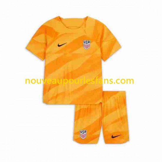 Maillot États-Unis Gardien Enfant Tenue Extérieur 2023-2024 Manche Courte