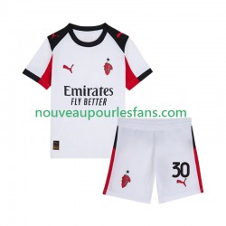 Maillot AC Milan Ardon Jashari 30 Enfant Tenue Extérieur 2025-2026 Manche Courte