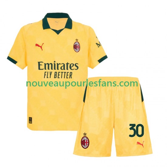 Maillot AC Milan Ardon Jashari 30 Enfant Tenue 3ème 2025-2026 Manche Courte