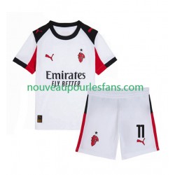 Maillot AC Milan Christian Pulisic 11 Enfant Tenue Extérieur 2025-2026 Manche Courte